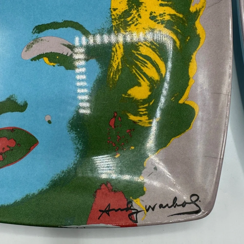 Andy Warhol Marilyn Monroe Melamine Square Plates Set of 4 Precidio Pop Art